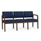 Lesro 3 Seat Tandem Seating W/ No Center Arms, 65 in W 26 in L 31.5 in H, Lenox Series LW3101 - alternate 1